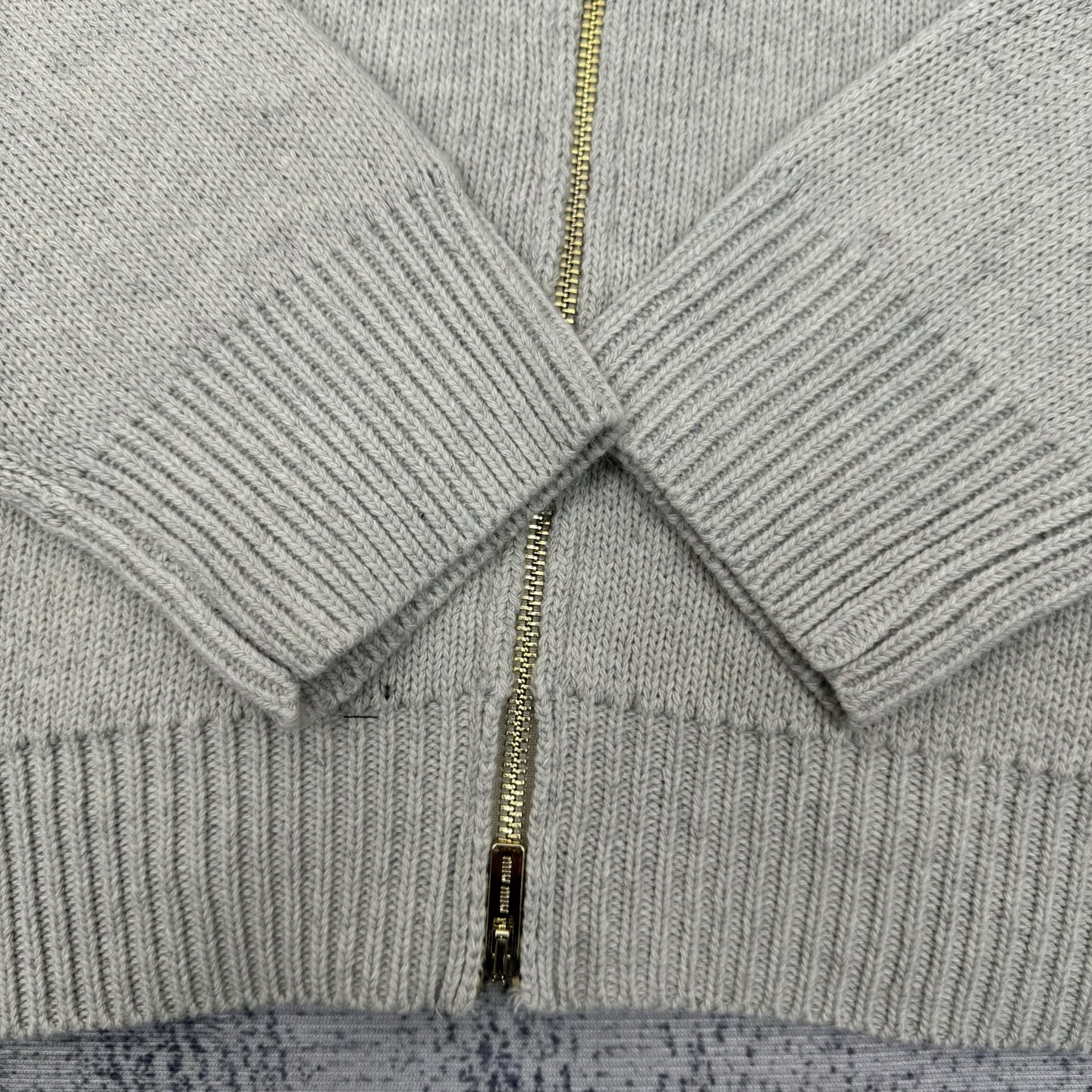 Miu Miu 25FW Wool Zip-Up Sweater