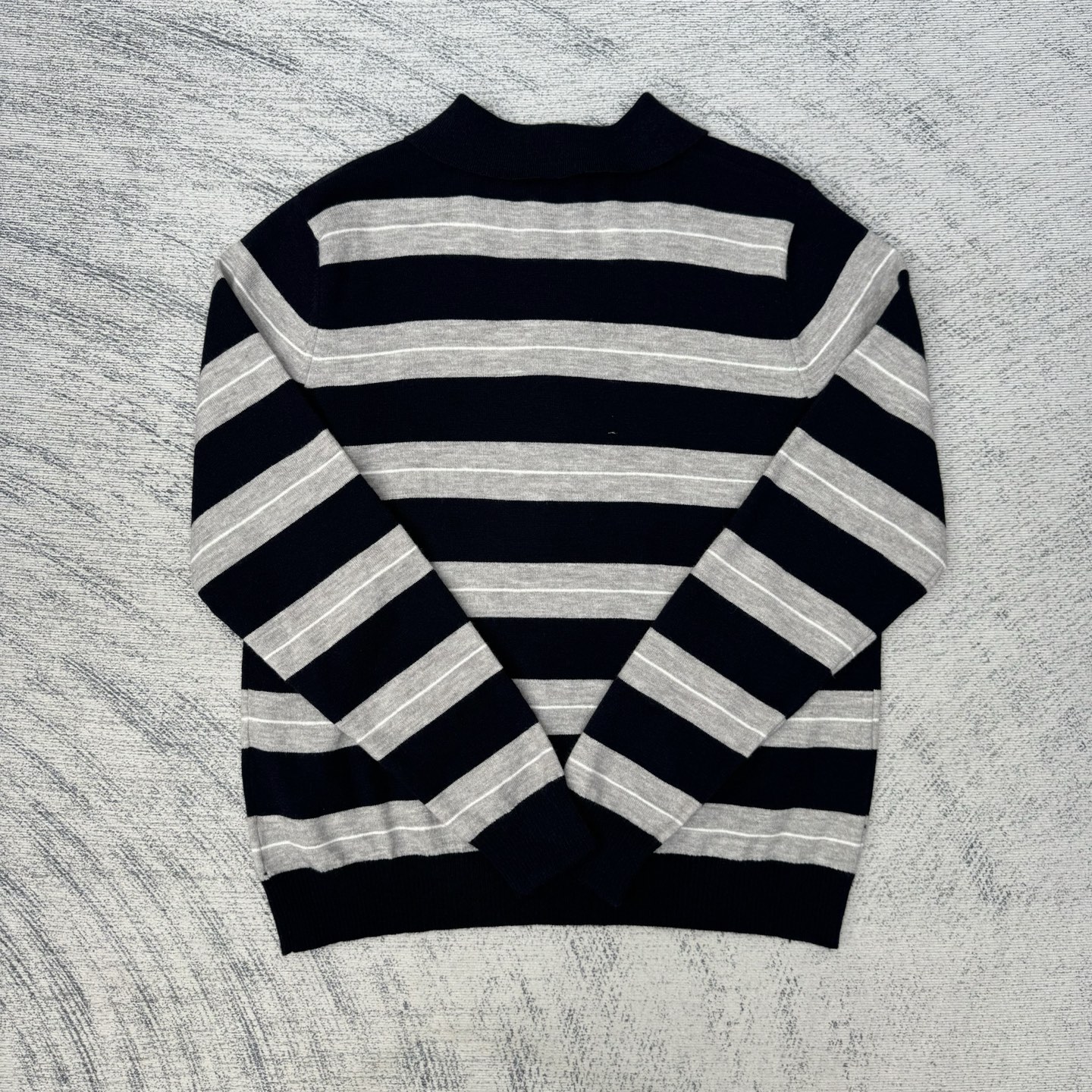 Miu Miu 25FW Half-Zip Striped Sweater