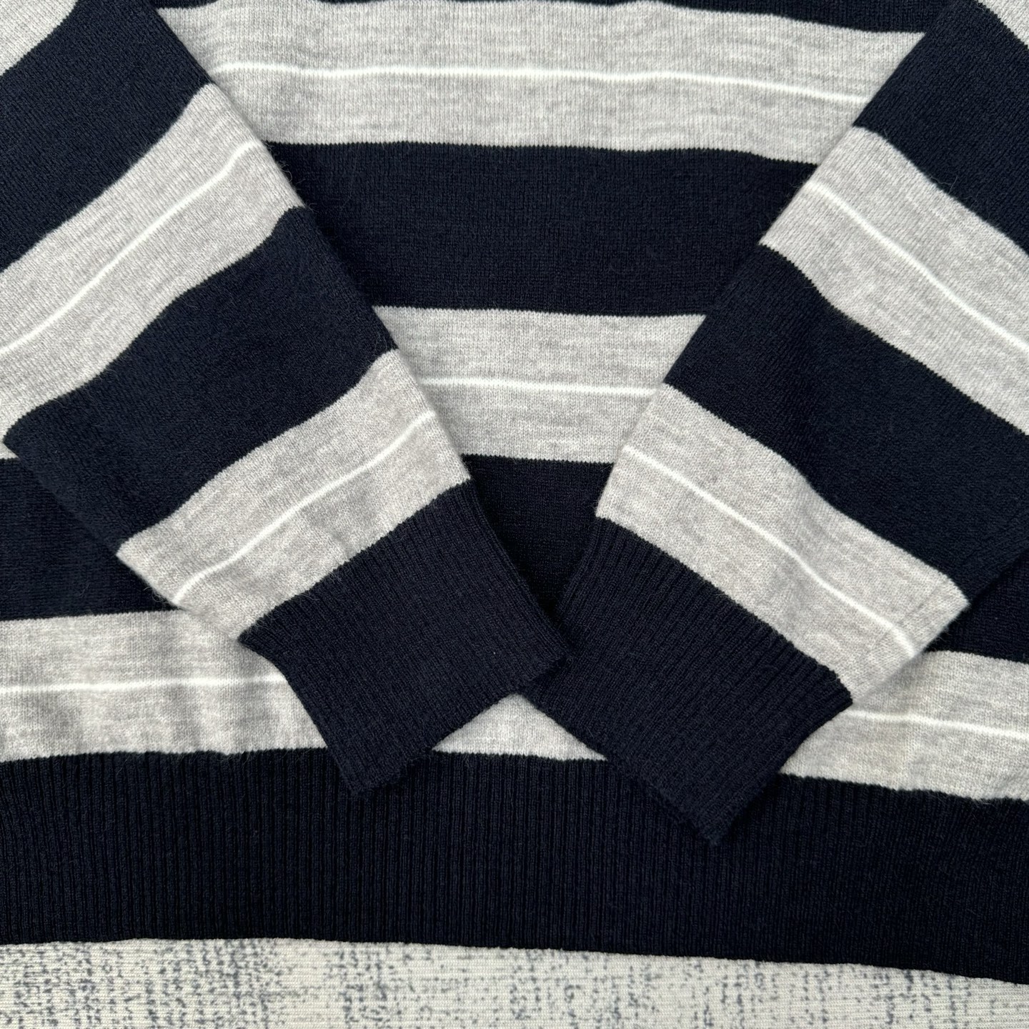Miu Miu 25FW Half-Zip Striped Sweater