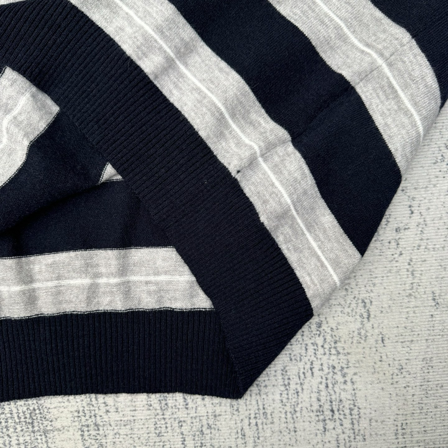 Miu Miu 25FW Half-Zip Striped Sweater