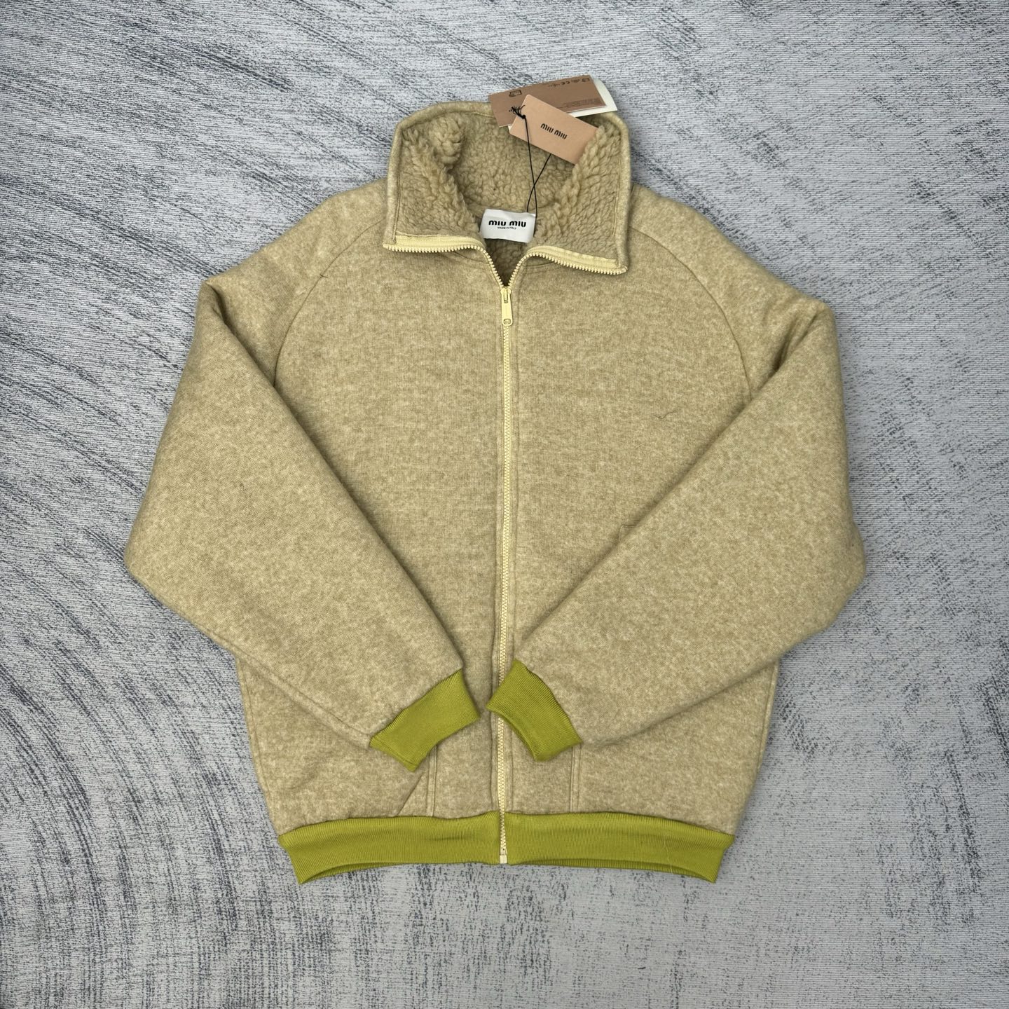 Miu Miu 25FW Maillard Lamb Wool Jacket