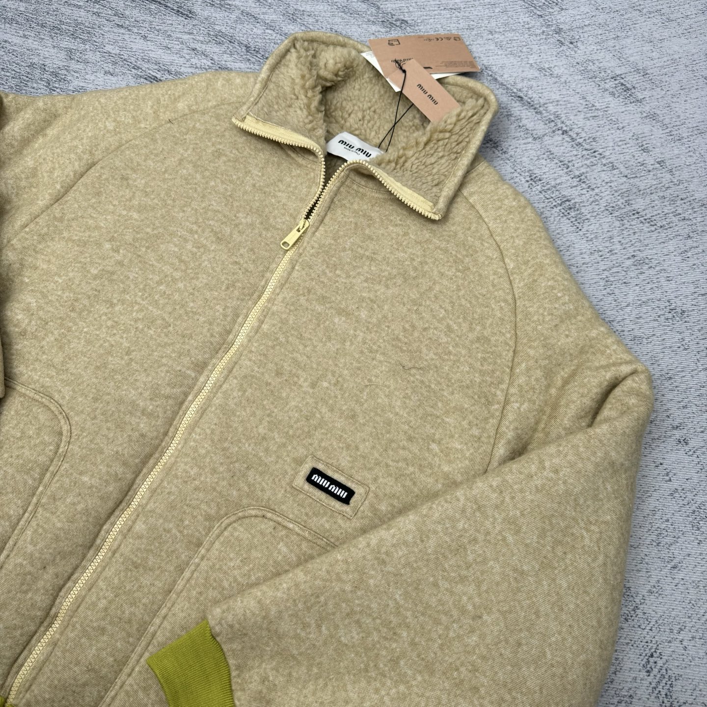 Miu Miu 25FW Maillard Lamb Wool Jacket