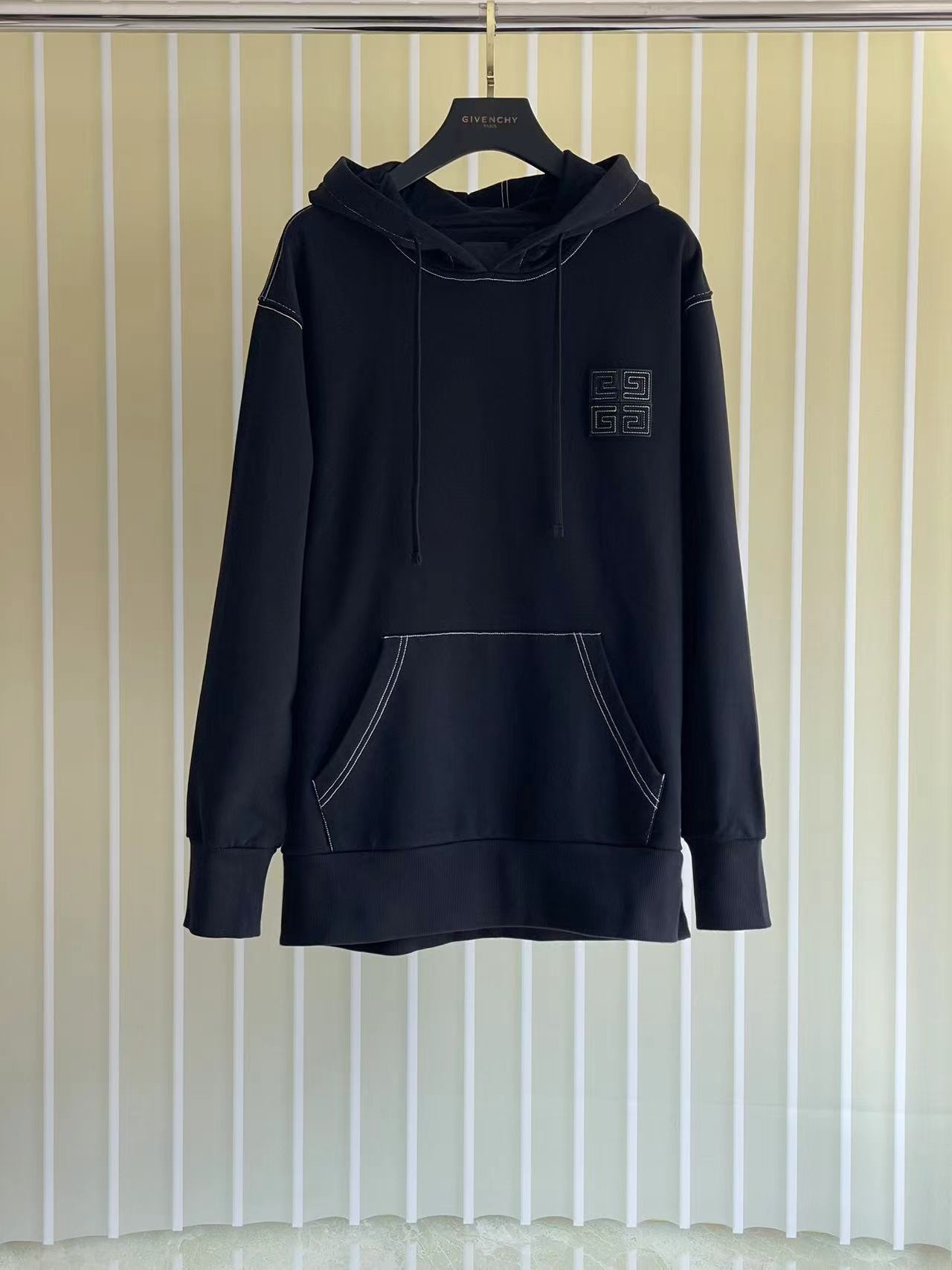Givenchy 4G Logo Contrast-Stitch Hoodie