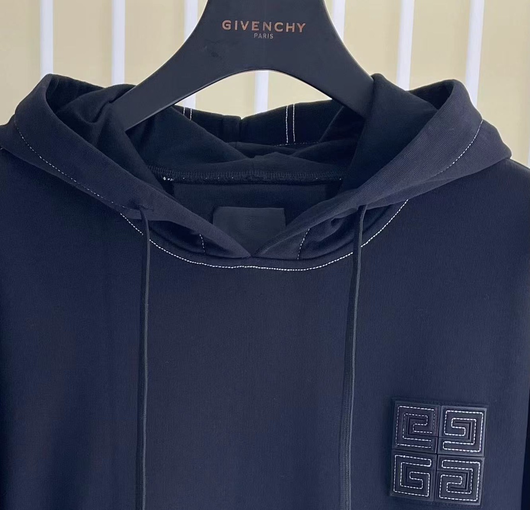 Givenchy 4G Logo Contrast-Stitch Hoodie