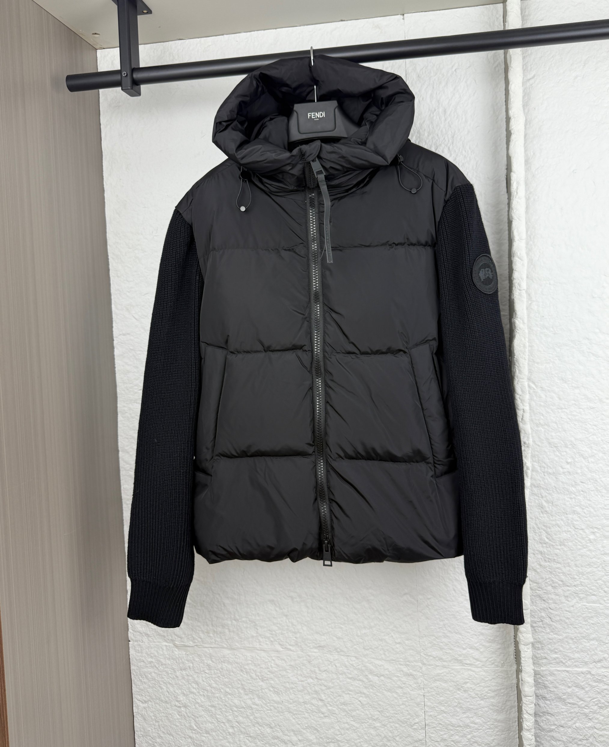 Canada Goose Black Label Knit Paneled Unisex Down Jacket
