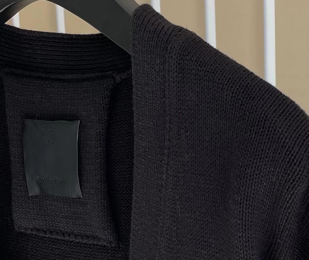 Givenchy 5-Star Distressed Knit Cardigan