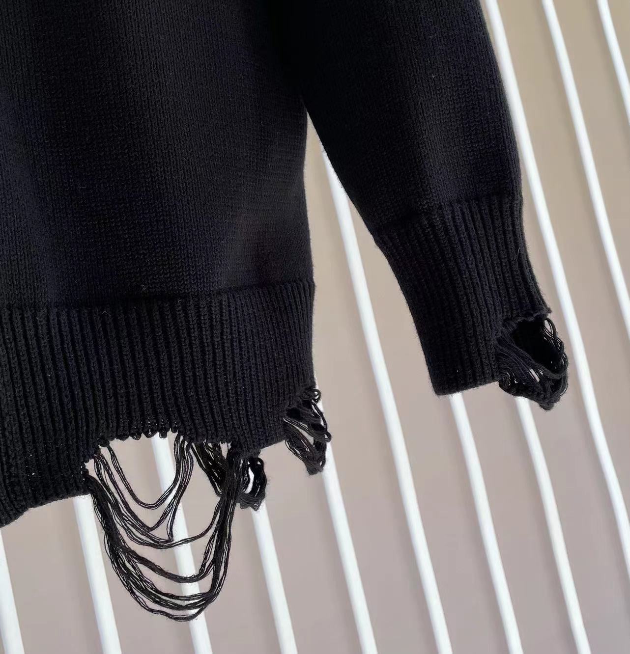 Givenchy 5-Star Distressed Knit Cardigan