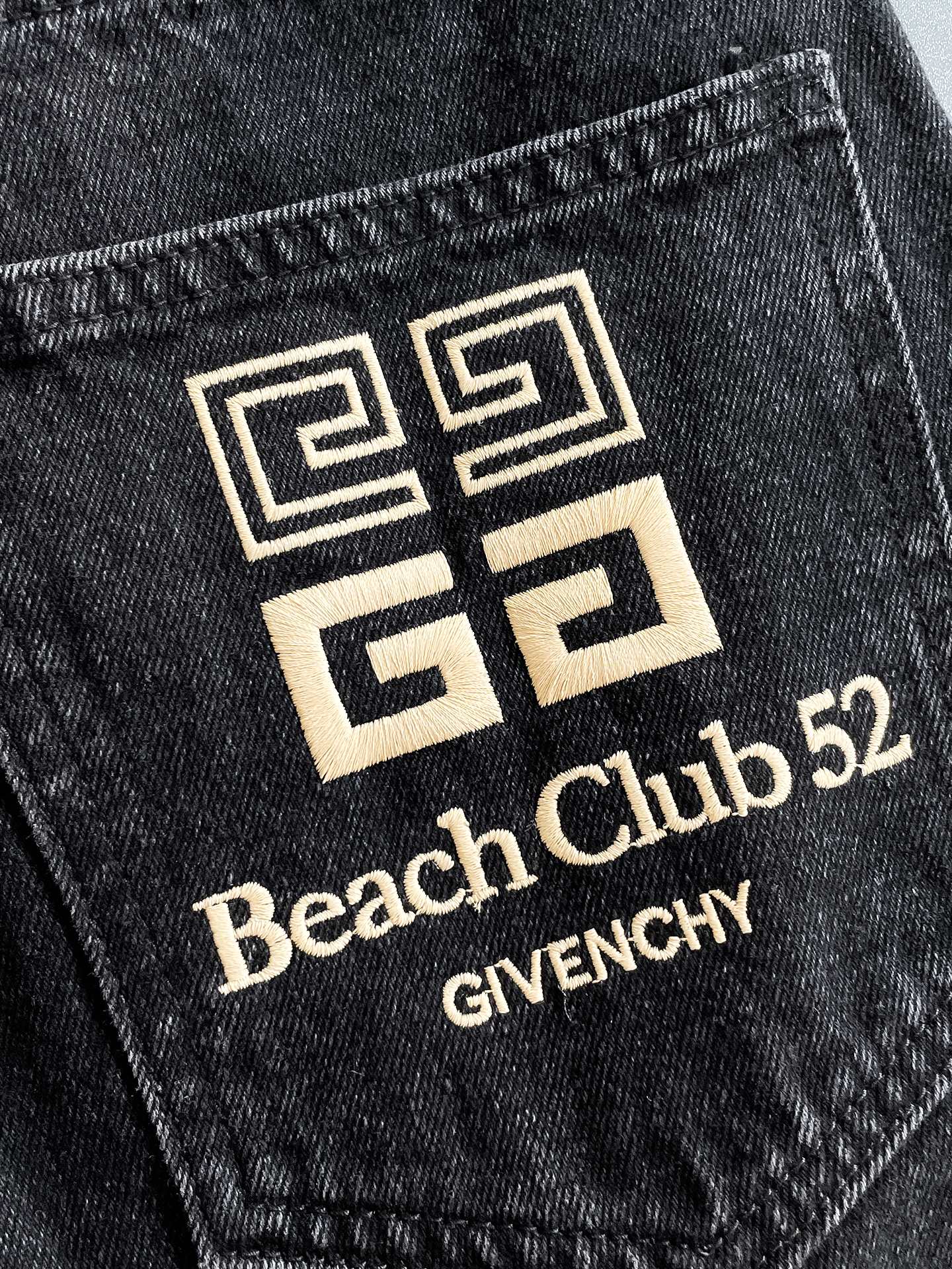 Givenchy Beach Club 52 4G Logo Denim Jeans