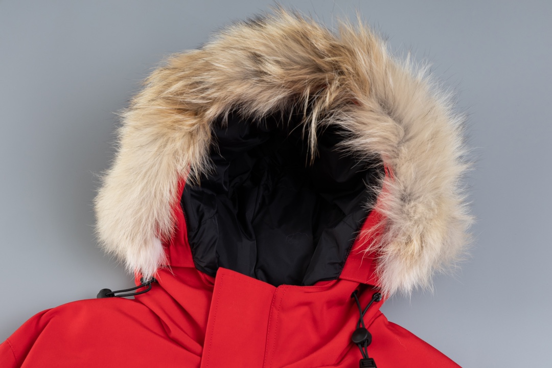 Canada Goose Fur-Lined Collar Multi-Pocket Cold-Resistant Parka Down Jacket