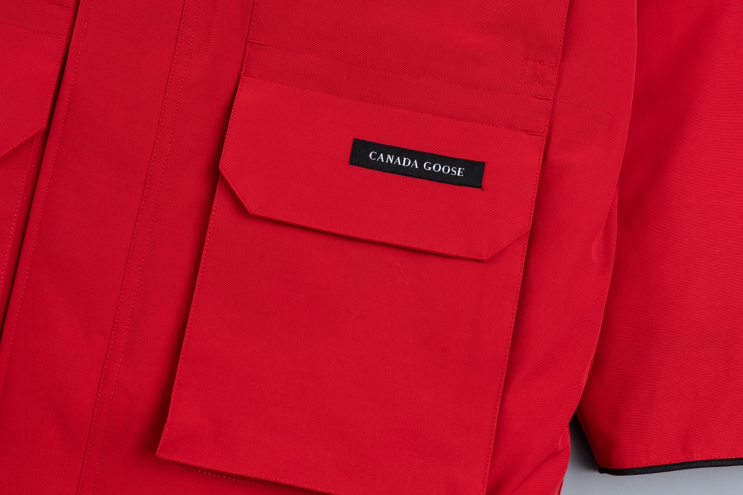 Canada Goose Fur-Lined Collar Multi-Pocket Cold-Resistant Parka Down Jacket