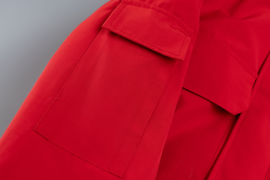 Canada Goose Fur-Lined Collar Multi-Pocket Cold-Resistant Parka Down Jacket