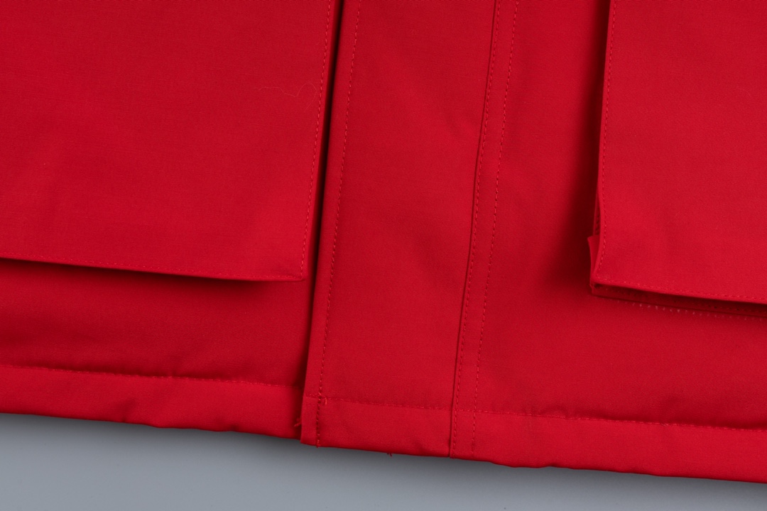 Canada Goose Fur-Lined Collar Multi-Pocket Cold-Resistant Parka Down Jacket