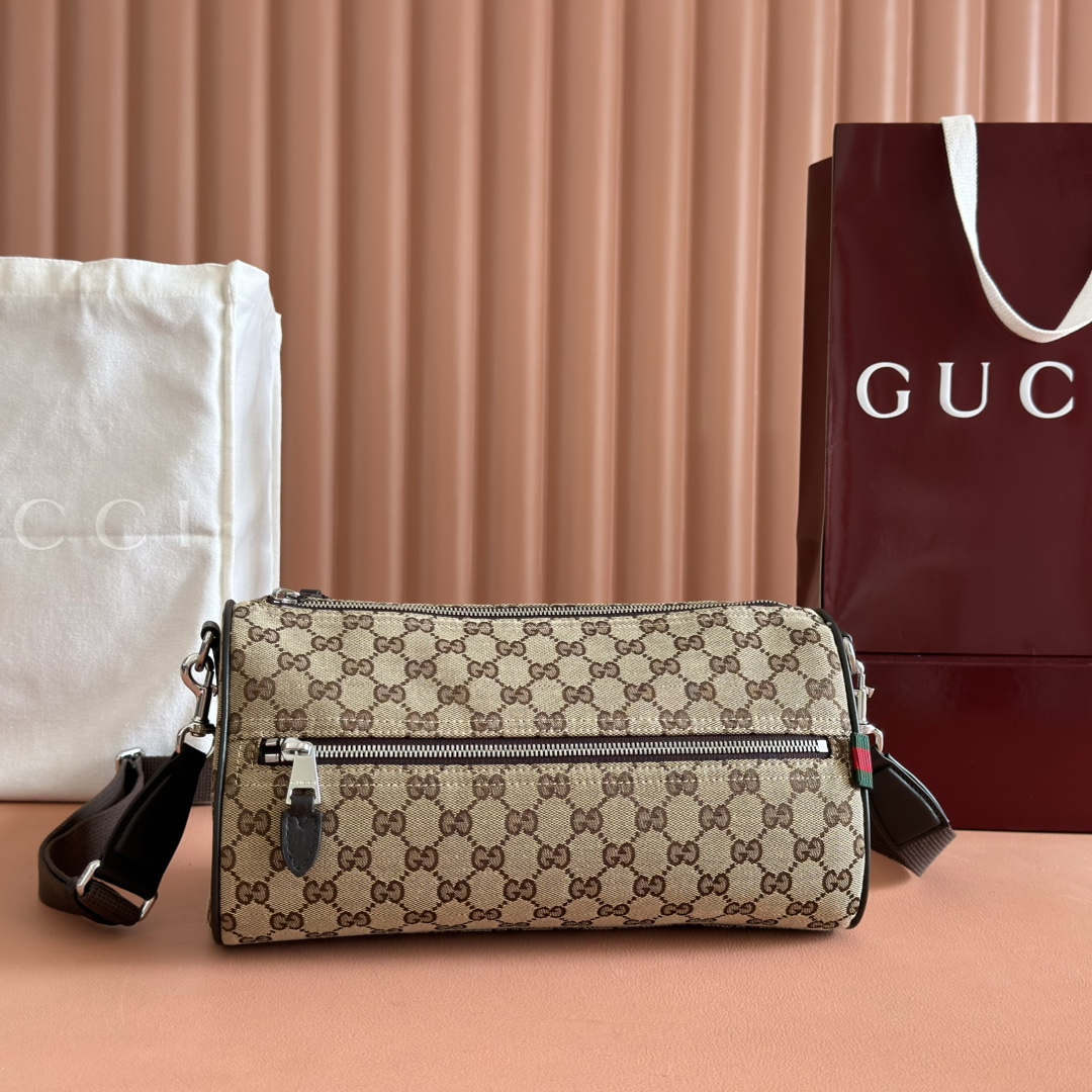 Gucci Pre-Fall 2025 Men's Bag Selection Model: 834455 Dimensions: 30 cm (W) x 16 cm (H) x 16 cm (D) Weight: Approx. 0.6 kg Color: Apricot Brown