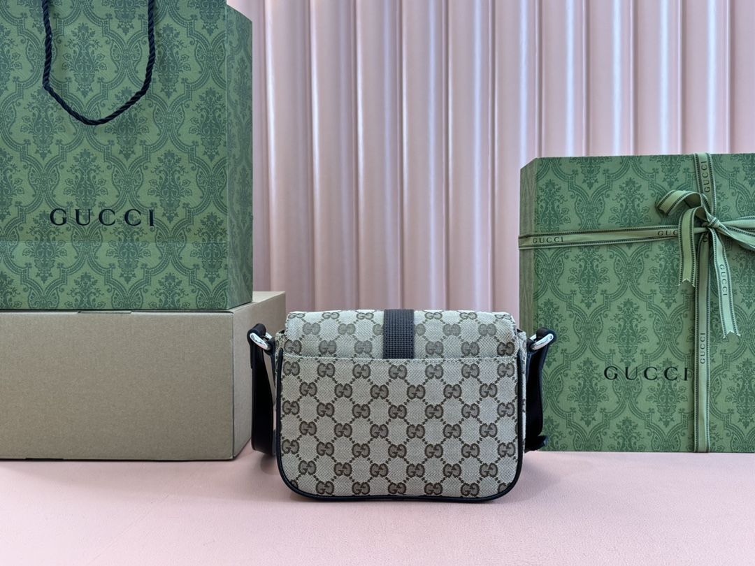 Gucci Mini GG Crossbody Bag 802100 Mini Dimensions: 20 cm (W) x 14 cm (H) x 6.5 cm (D) Weight: Approx. 0.436 kg