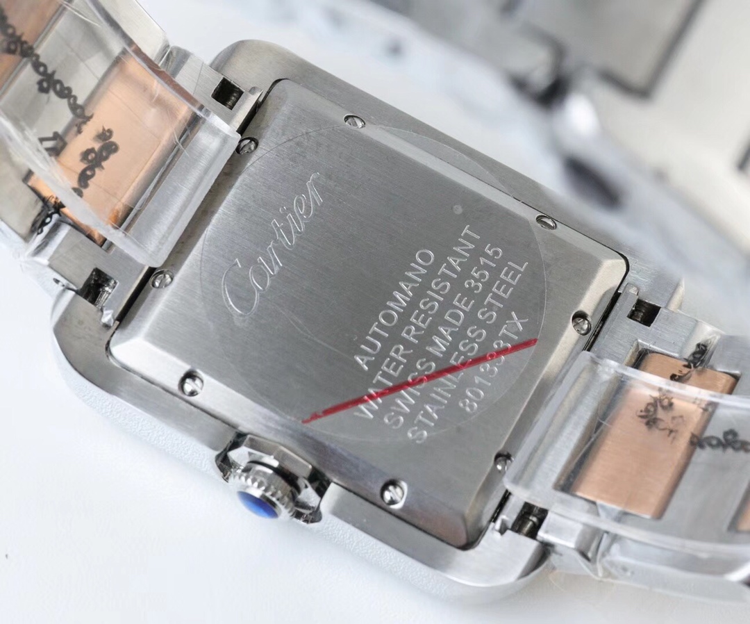 Cartier Tank Stardust Automatic 35mm × 11mm – 316L Steel Luxury Men’s Watch with Sapphire Crystal and Swiss-Level Waterproof Design