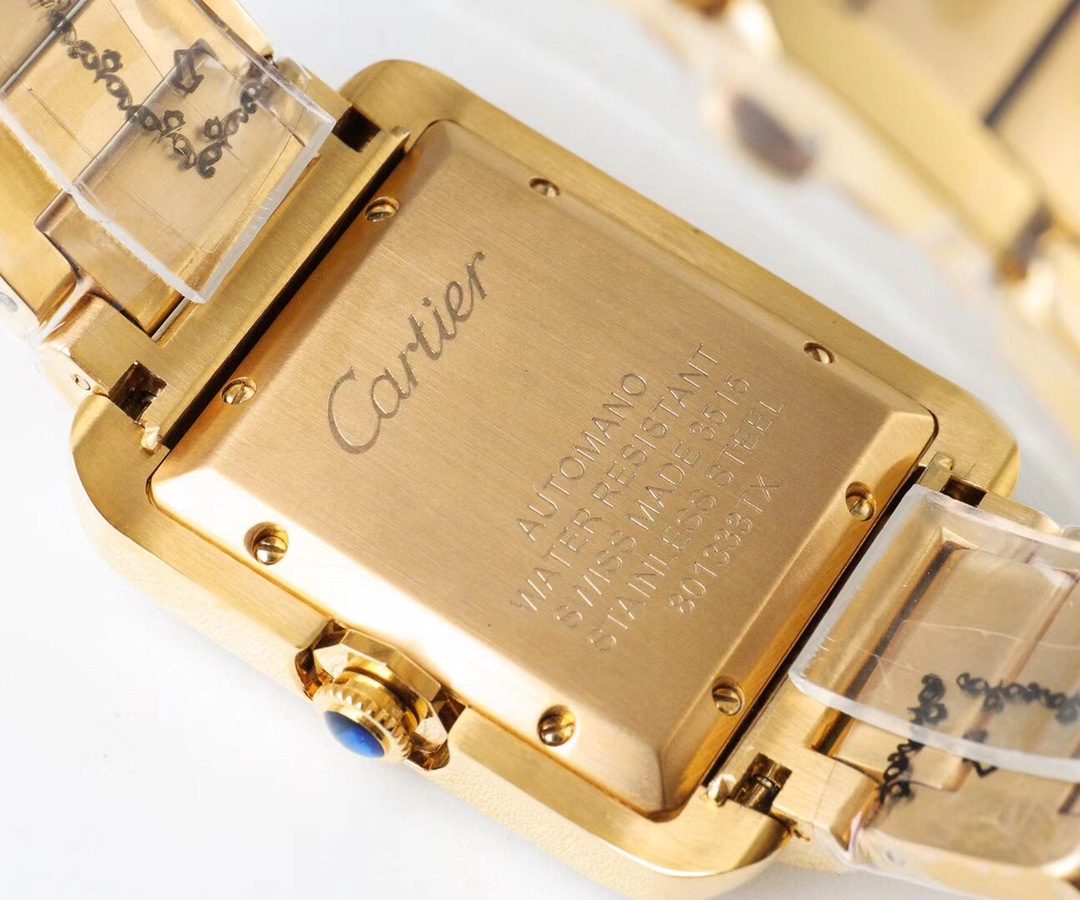 Cartier Tank Stardust Automatic 35mm × 11mm – Luxury 316L Steel Men’s Watch with Sapphire Crystal, Open Caseback & Enhanced Waterproof Performance