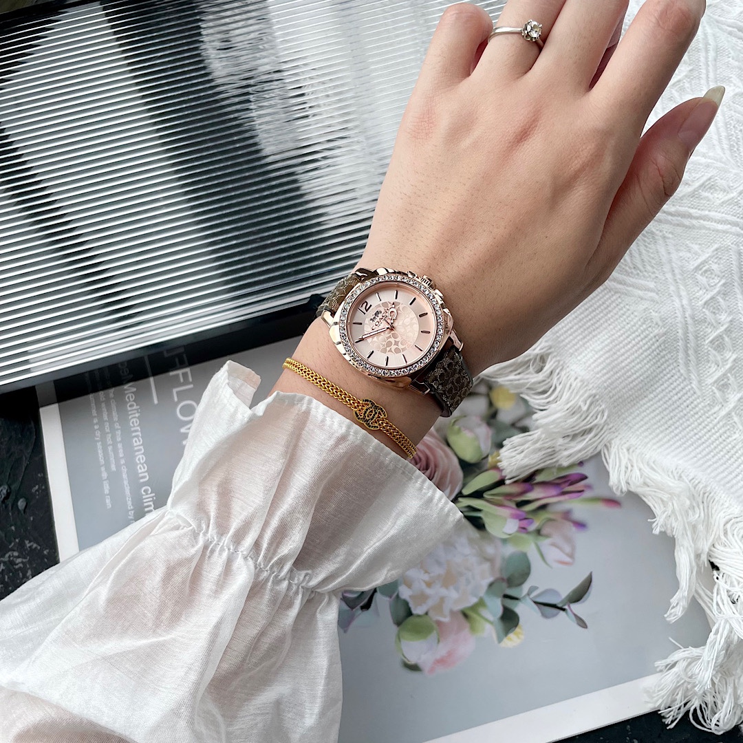 Coach Women's Boyfriend Quartz Gold Watch 14503150