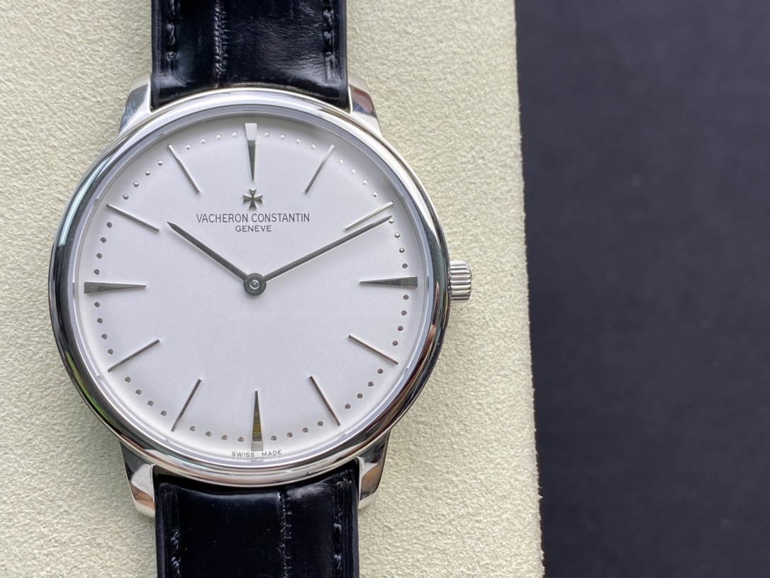 VACHERON CONSTANTIN Swiss Craft Minimalist White Dial Men's Business Formal Mechanical Watch Dimensions: 40mm x 6.8mm