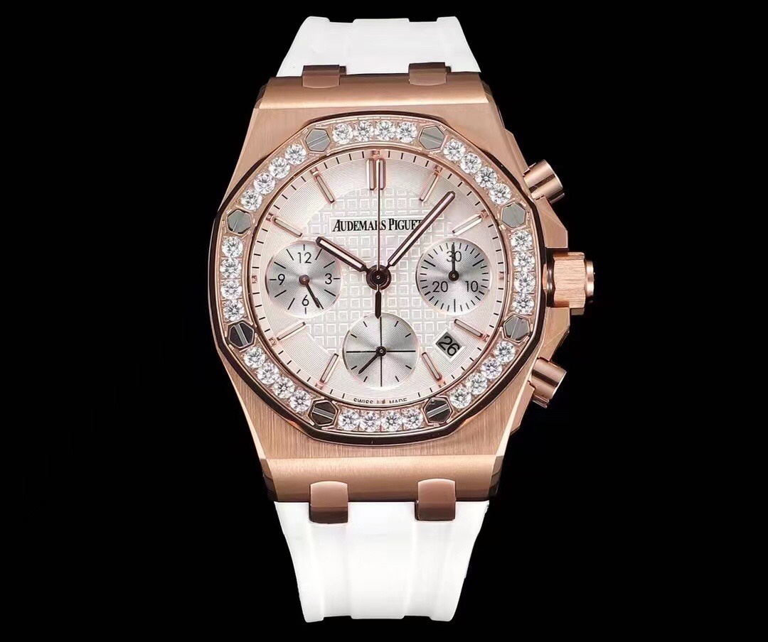 Audemars Piguet Royal Oak Women's Multi-Function Chronograph Mechanical Wristwatch 37mm