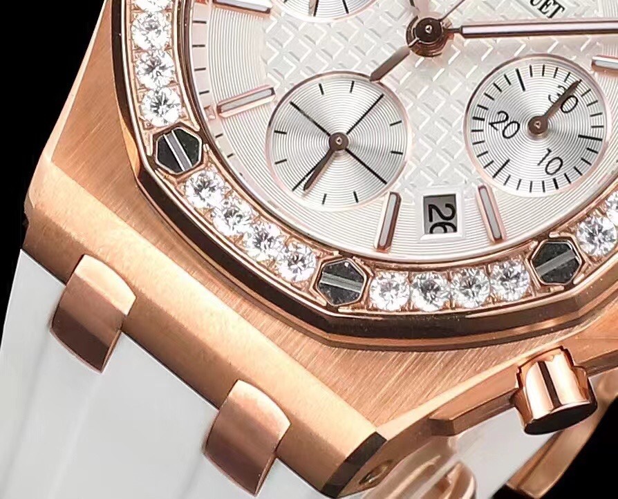 Audemars Piguet Royal Oak Women's Multi-Function Chronograph Mechanical Wristwatch 37mm