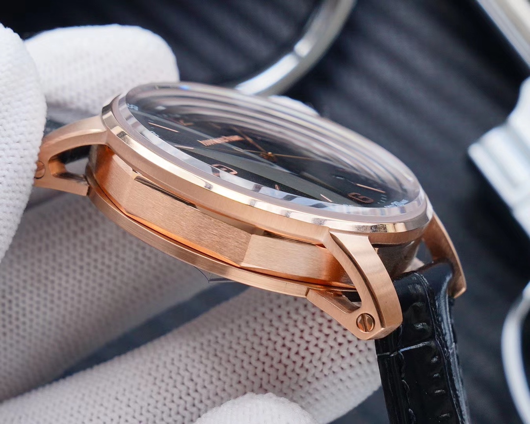 AUDEMARS PIGUET Jules Audemars Dress Watch - 39mm, 18K Rose Gold, Black Dial, Date Window, Swiss Made