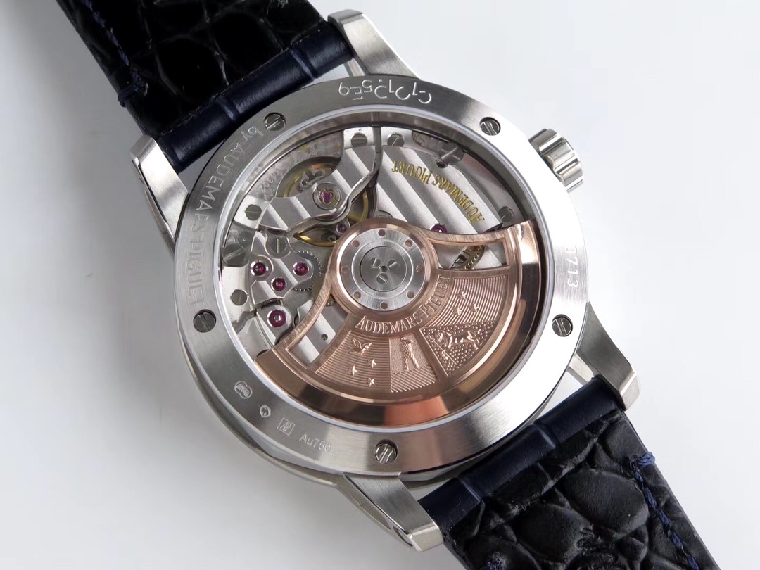 AUDEMARS PIGUET Jules Audemars Watch - 39mm Stainless Steel Case, Black Alligator Strap, Black Dial, Date Display