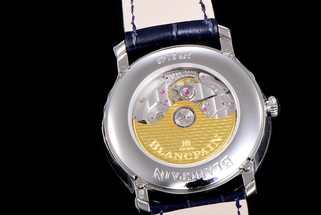  对应中文（若需双语展示）： 宝珀 Villeret 40 毫米精钢腕表 全历月相 蓝色表盘（型号 6654-1127-55B） 这个版本聚焦高搜索权重信息，适配亚马逊的搜索算法逻辑。要不