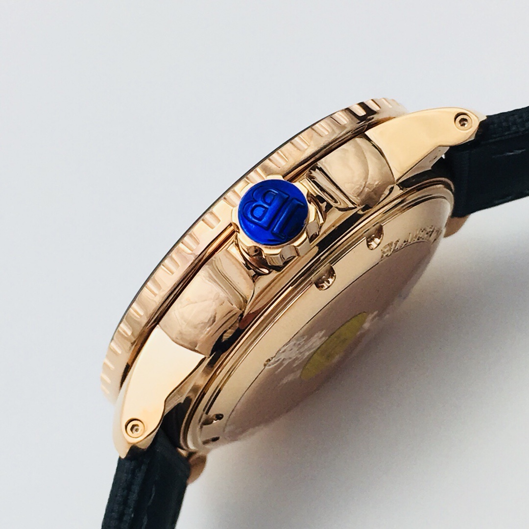 Blancpain Fifty Fathoms 45mm 18K Rose Gold Dive Watch (Ref. 5015-3630-52) – Black Dial, Black Strap