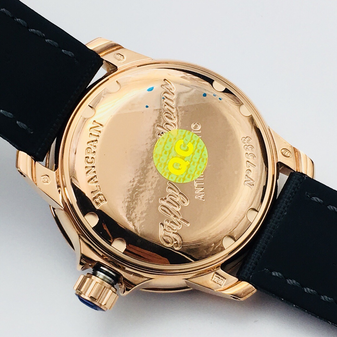 Blancpain Fifty Fathoms 45mm 18K Rose Gold Dive Watch (Ref. 5015-3630-52) – Black Dial, Black Strap