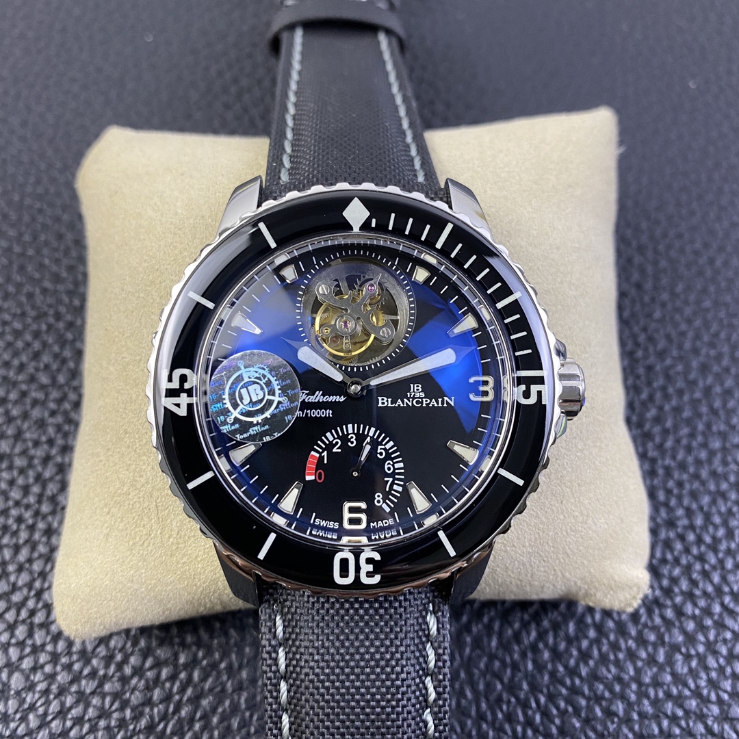 Blancpain Fifty Fathoms Tourbillon Automatic Mechanical Watch - 42mm Case, High Water Resistance, Swiss Made
