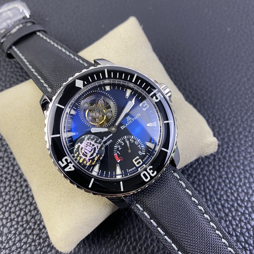 Blancpain Fifty Fathoms Tourbillon Automatic Mechanical Watch - 42mm Case, High Water Resistance, Swiss Made
