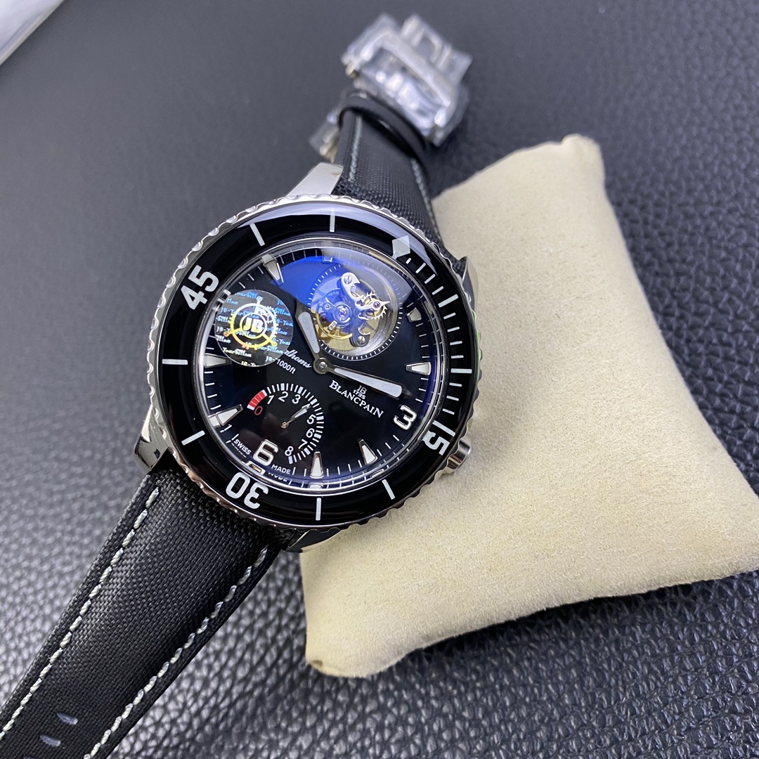 Blancpain Fifty Fathoms Tourbillon Automatic Mechanical Watch - 42mm Case, High Water Resistance, Swiss Made
