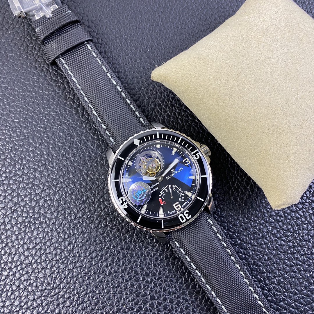 Blancpain Fifty Fathoms Tourbillon Automatic Mechanical Watch - 42mm Case, High Water Resistance, Swiss Made