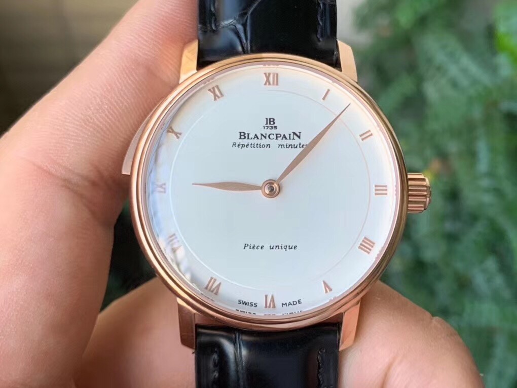 Blancpain Minute Repeater Unique Piece Watch - Rose Gold Case, Enamel Dial, Swiss Made