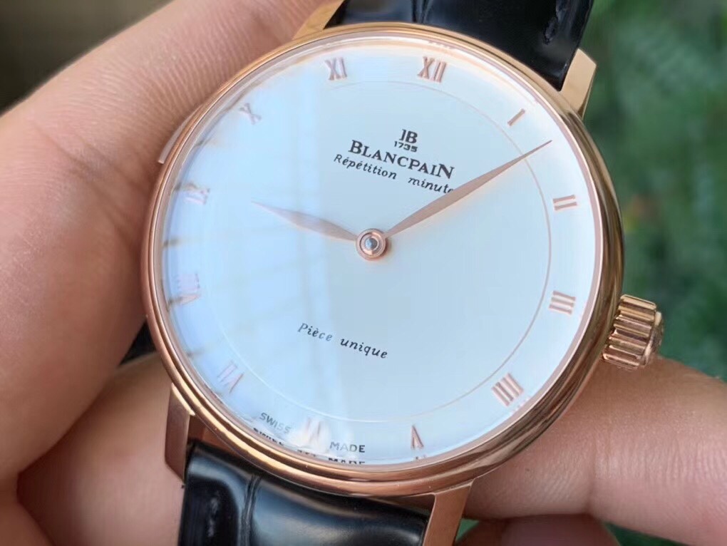 Blancpain Minute Repeater Unique Piece Watch - Rose Gold Case, Enamel Dial, Swiss Made