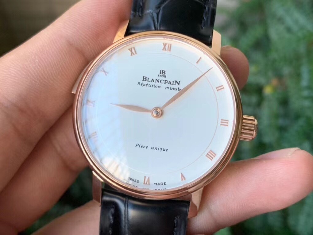 Blancpain Minute Repeater Unique Piece Watch - Rose Gold Case, Enamel Dial, Swiss Made