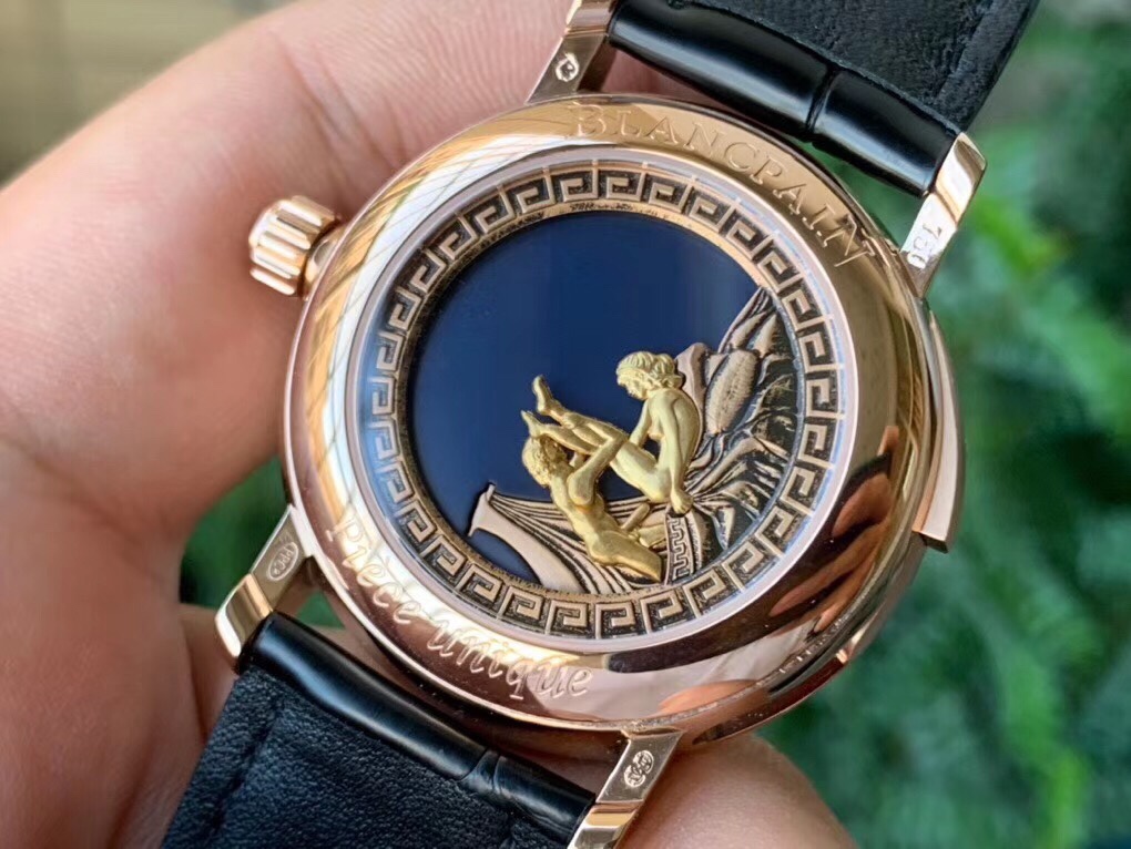 Blancpain Minute Repeater Unique Piece Watch - Rose Gold Case, Enamel Dial, Swiss Made