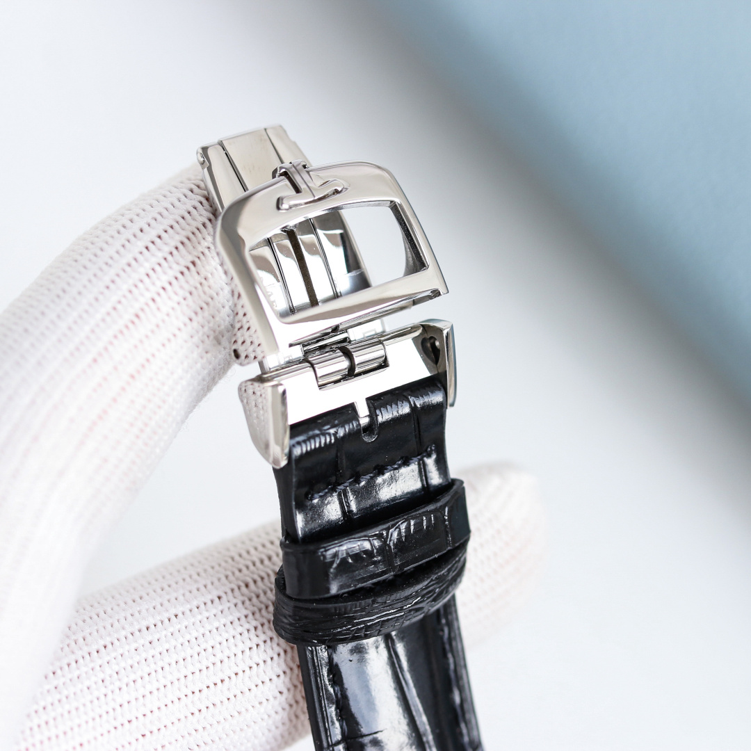 Jaeger-LeCoultre World Time Automatic Watch - Stainless Steel Case, White Dial, Black Leather Strap, Swiss Made 39mm