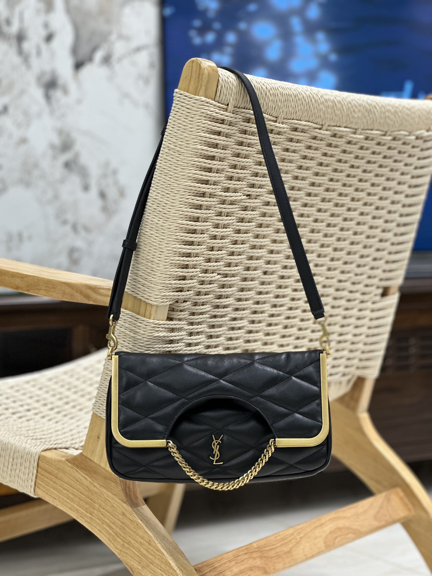 YSL   LE 87 Lambskin Metal Flap Bag Style Number: 754001 Folded Dimensions: 26x13x5cm Unfolded Dimensions: 26x26.5x5cm