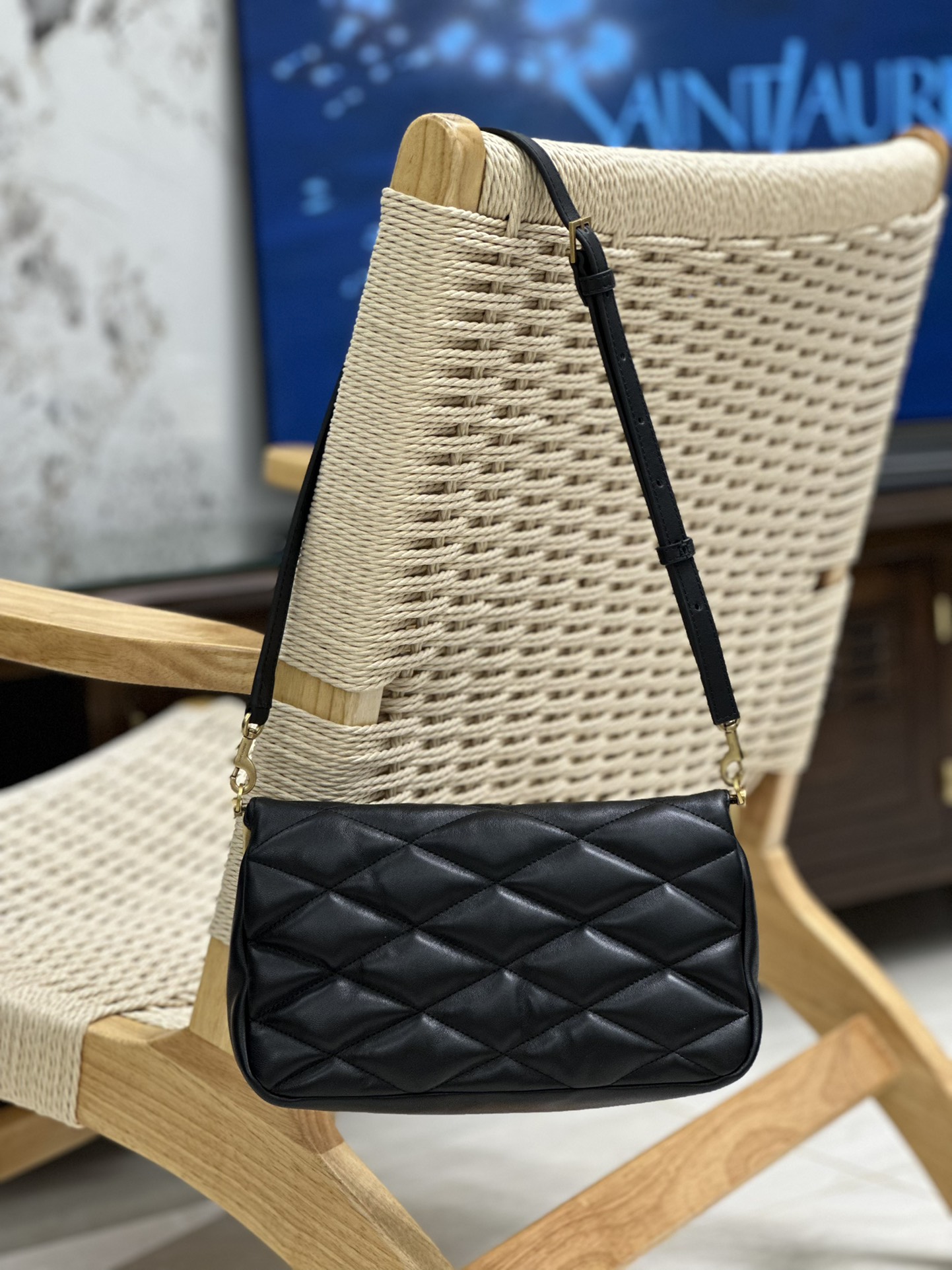 YSL   LE 87 Lambskin Metal Flap Bag Style Number: 754001 Folded Dimensions: 26x13x5cm Unfolded Dimensions: 26x26.5x5cm