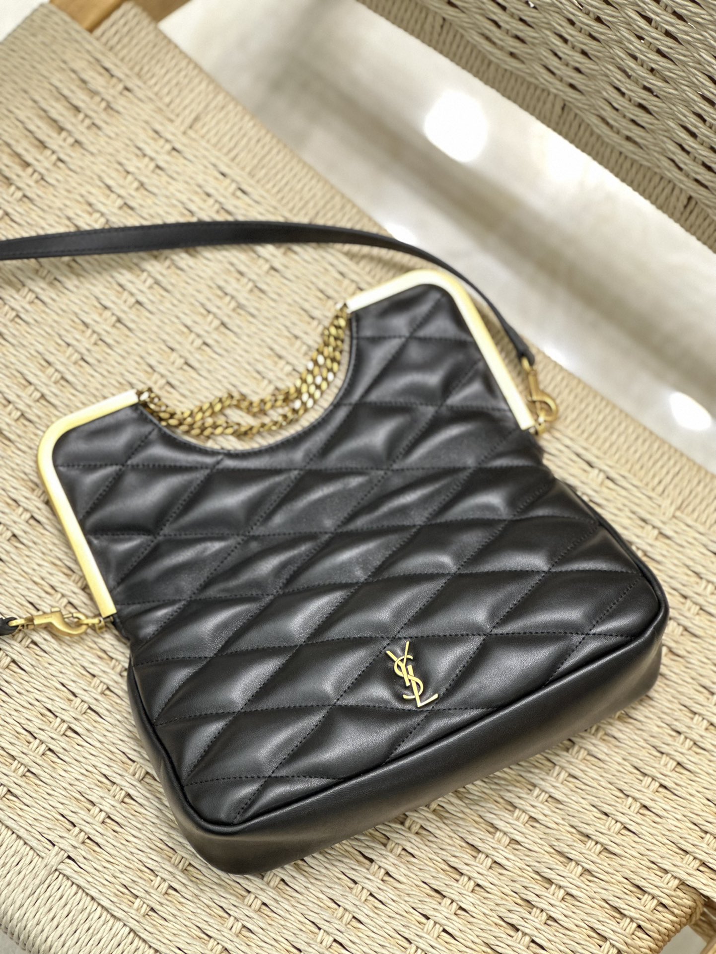 YSL   LE 87 Lambskin Metal Flap Bag Style Number: 754001 Folded Dimensions: 26x13x5cm Unfolded Dimensions: 26x26.5x5cm