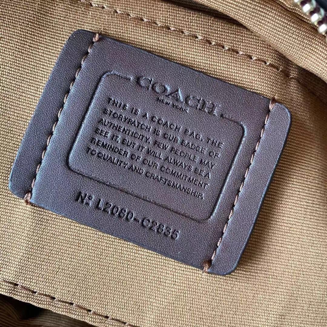 COACH New Valentine's Day Double-Zip Camera Bag 2835 Leather-Trimmed Version