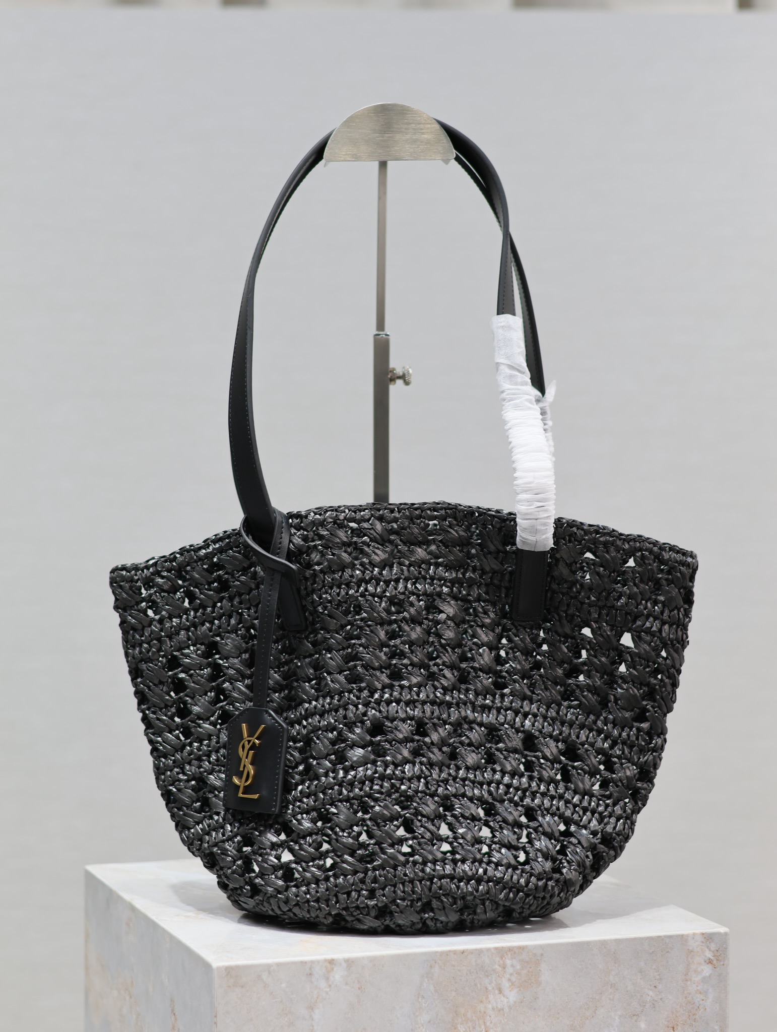 YSL Straw Tote Bag Vegetable Basket Openwork Straw Tote Bag Model: 761461 Dimensions: 42×20×22cm