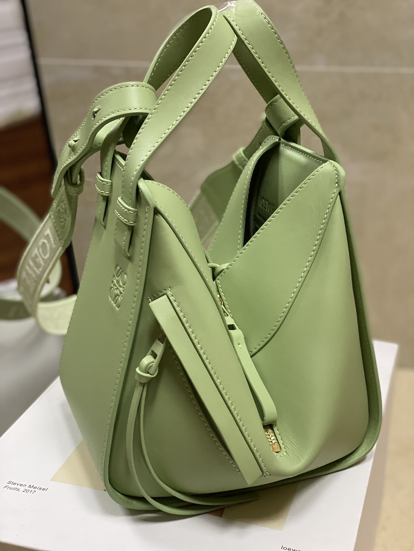 Loewe 1202 Light Green Hammock Handbag  0.760 Size: 19.5*14.