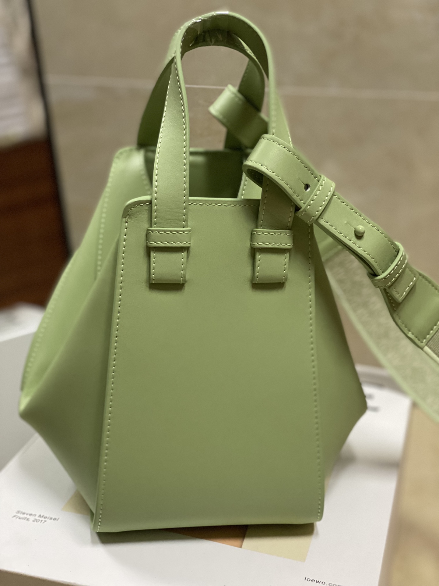 Loewe 1202 Light Green Hammock Handbag  0.760 Size: 19.5*14.