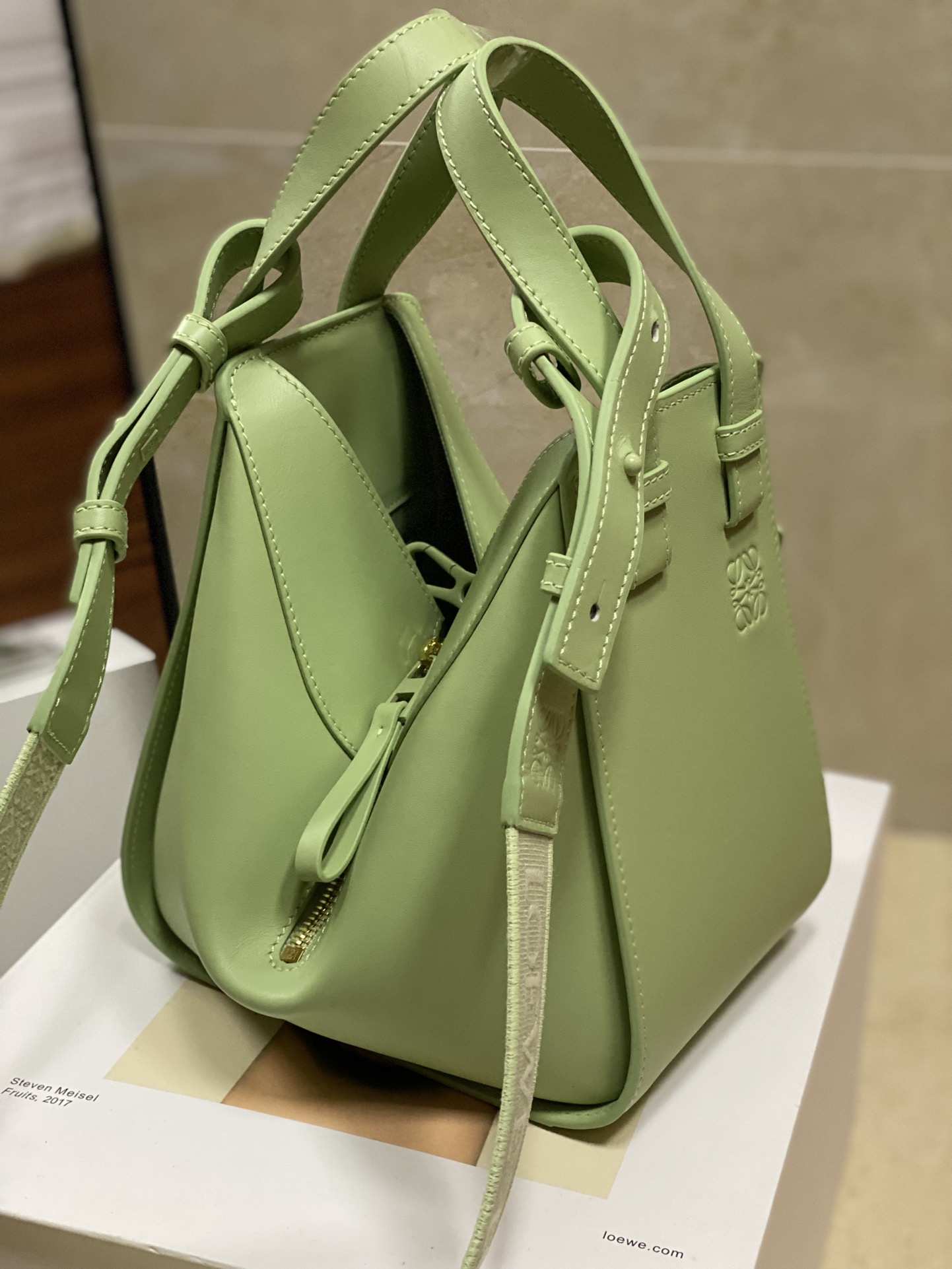 Loewe 1202 Light Green Hammock Handbag  0.760 Size: 19.5*14.