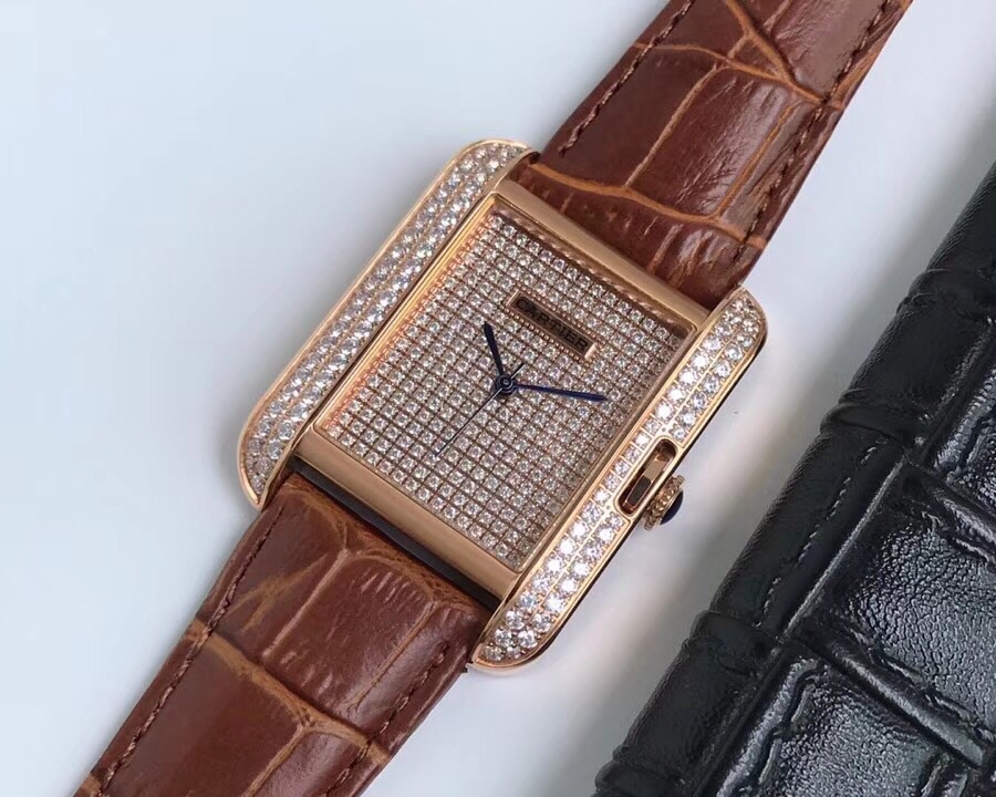 Cartier Tank Stardust Automatic 35mm × 11mm – 316L Steel Men’s Timepiece with Sapphire Crystal, Transparent Back & Superior Waterproof Build