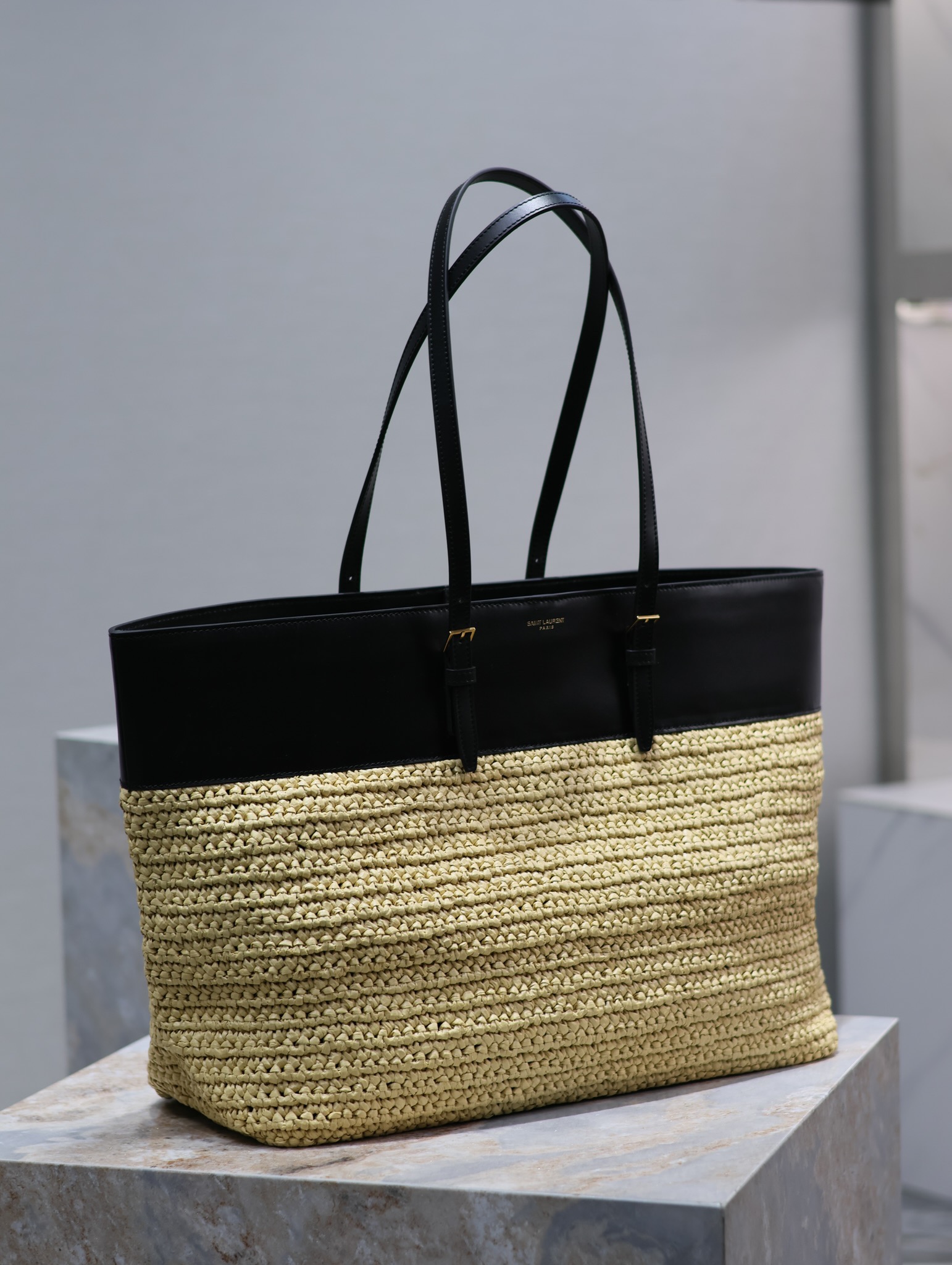 YSL Shopping Tote Bag Dimensions: 38×28×13cm Model: 394195 Woven