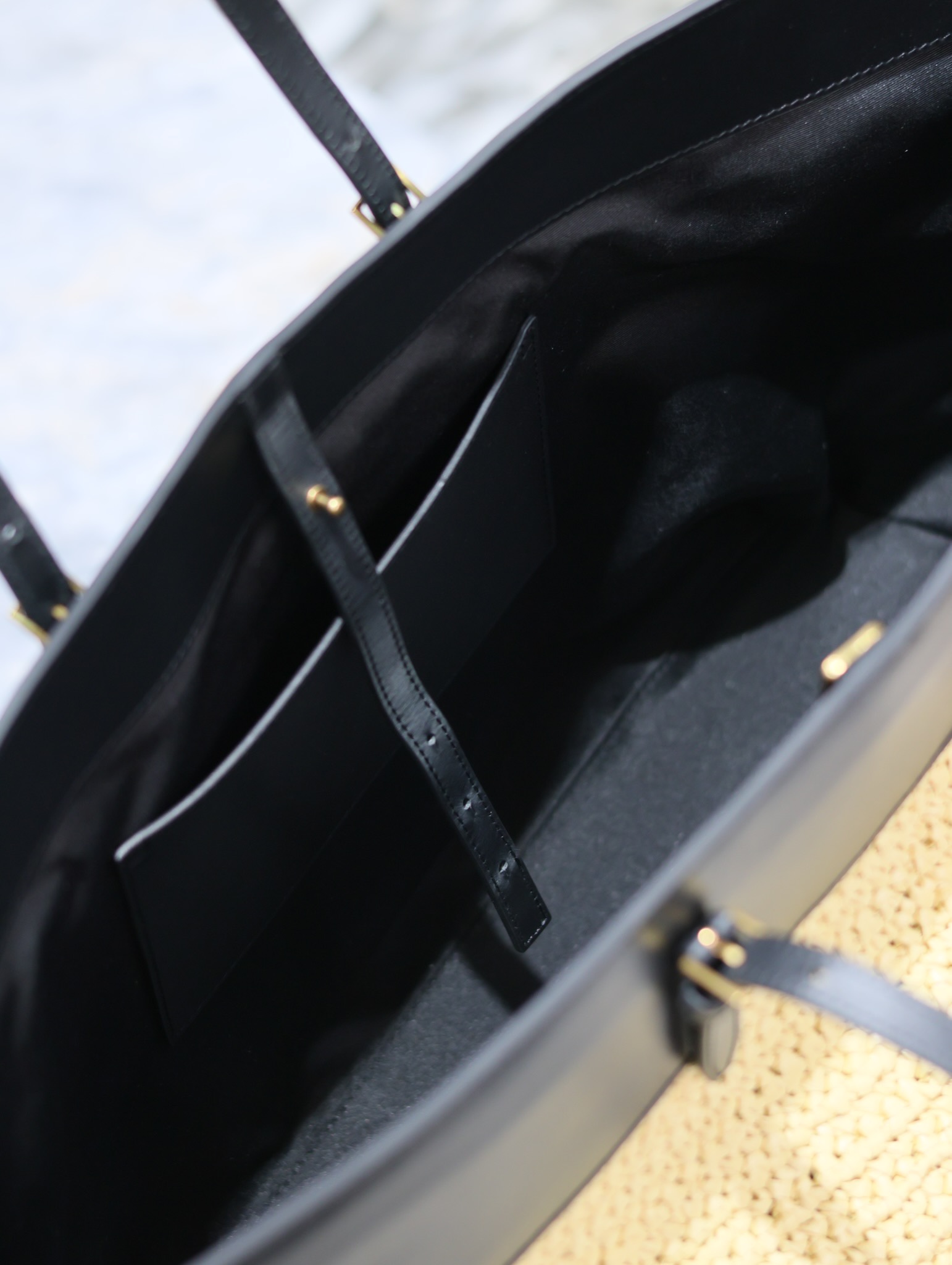 YSL Shopping Tote Bag Dimensions: 38×28×13cm Model: 394195 Woven