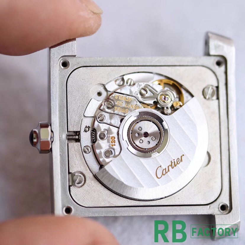 Cartier Tank RB n 29mm – ETA Cal.120 Automatic Watch with Blue Steel Hands and Dual Sapphire Crystal